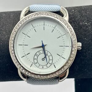 Silver & Blue Men's Watch